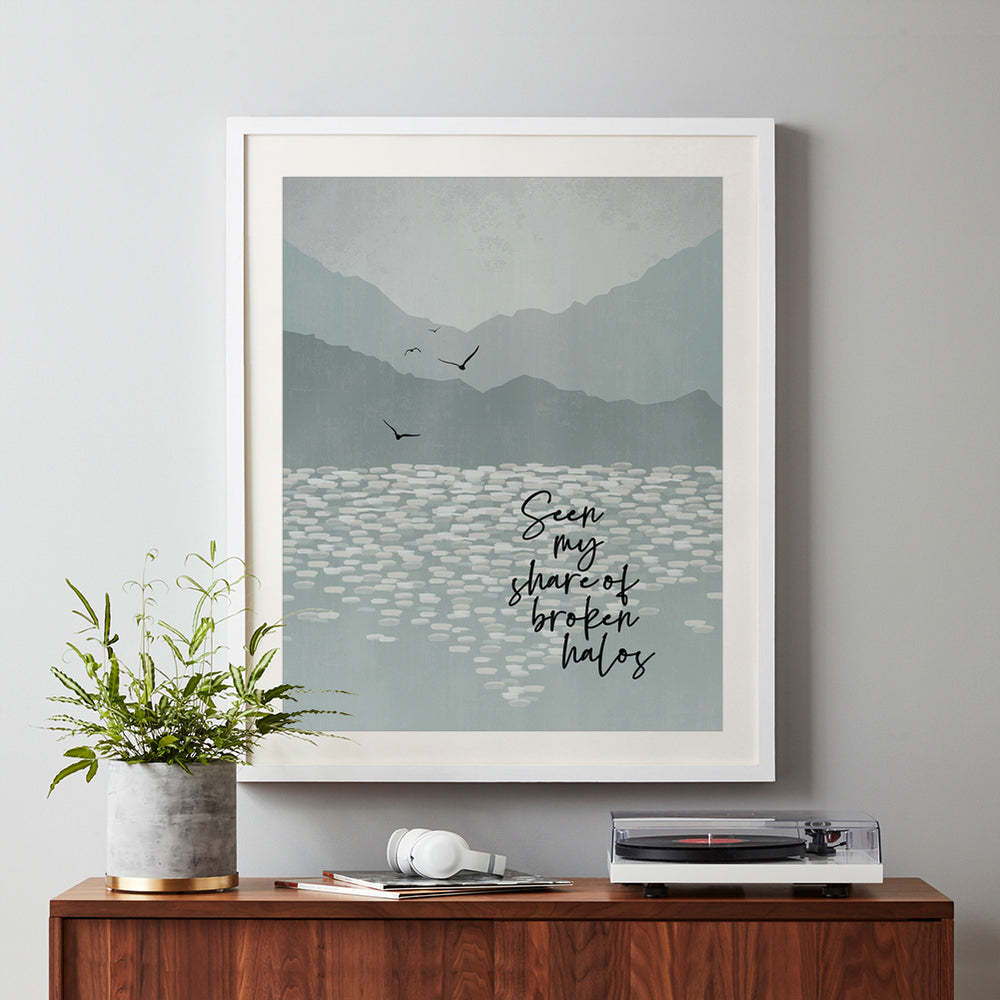 Broken Halos | Chris Stapleton - Song Lyrics Art Print