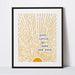 custom boho sun song lyric wall art music poster print