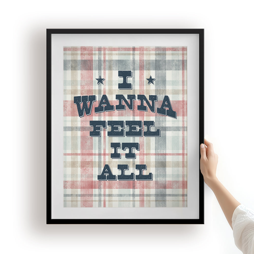 Burn Burn Burn | Zach Bryan - Song Lyrics Wall Art Print
