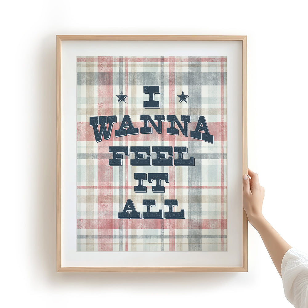 Burn Burn Burn | Zach Bryan - Song Lyrics Wall Art Print