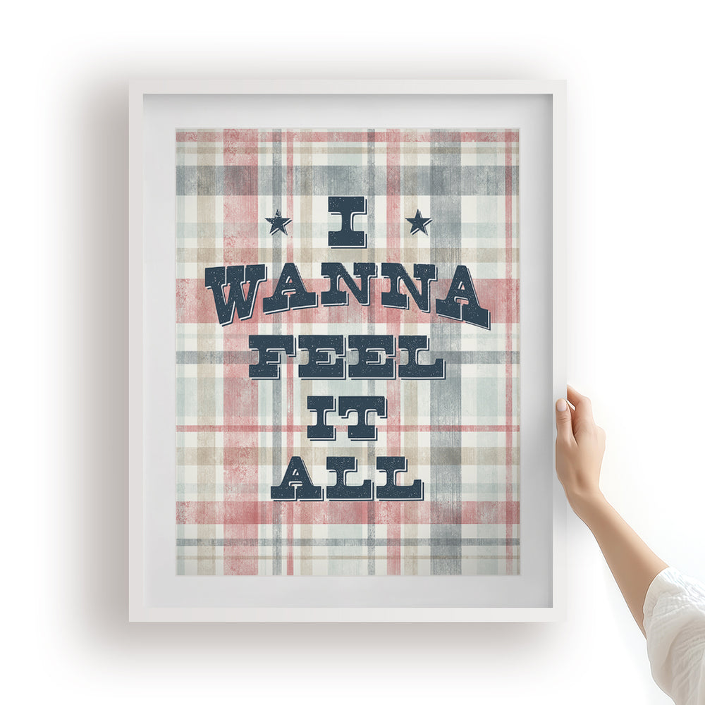 Burn Burn Burn | Zach Bryan - Song Lyrics Wall Art Print