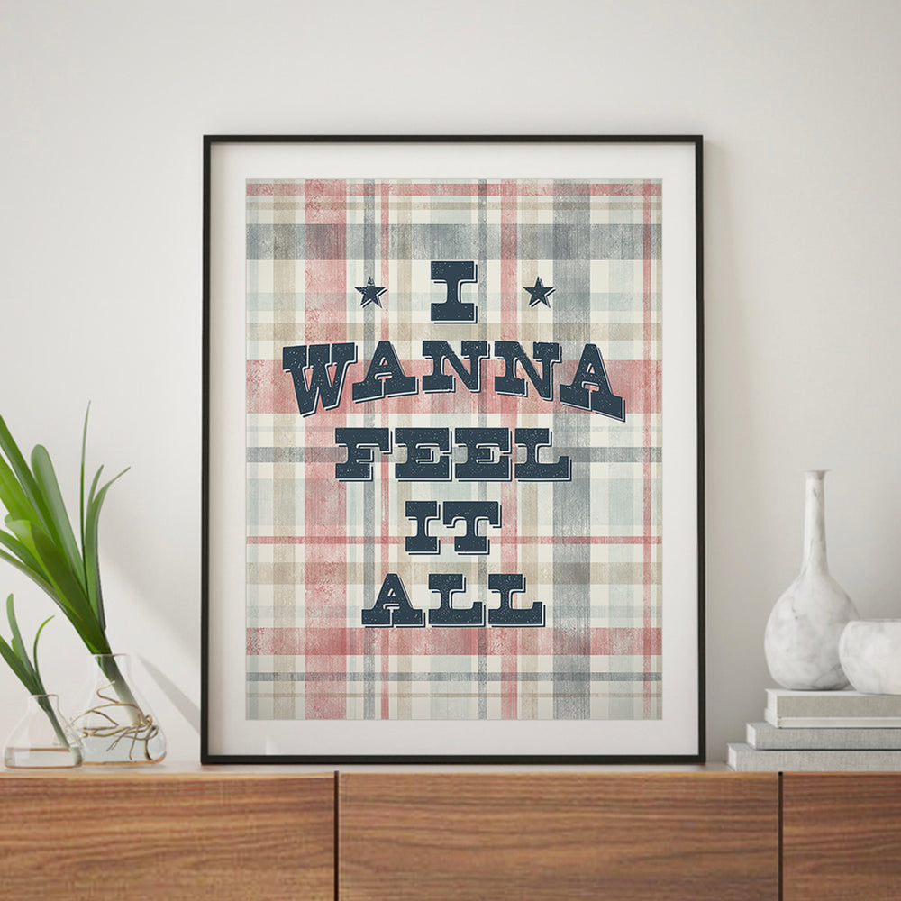 Burn Burn Burn | Zach Bryan - Song Lyrics Wall Art Print
