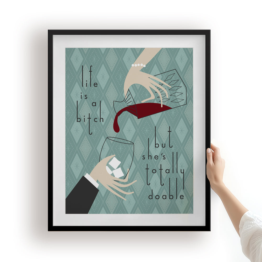 Bye Bye Symphony | Foxy Shazam - mid century modern song lyric cocktail art print