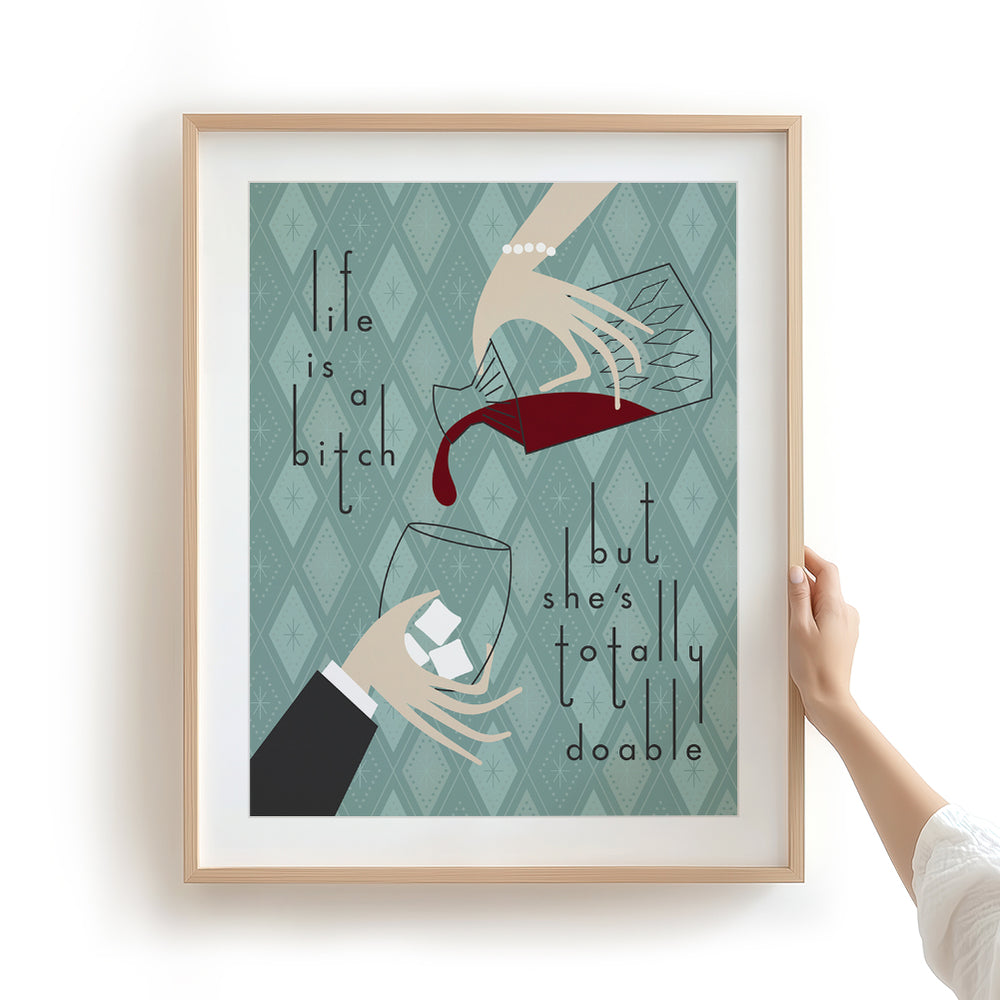 Bye Bye Symphony | Foxy Shazam - mid century modern song lyric cocktail art print