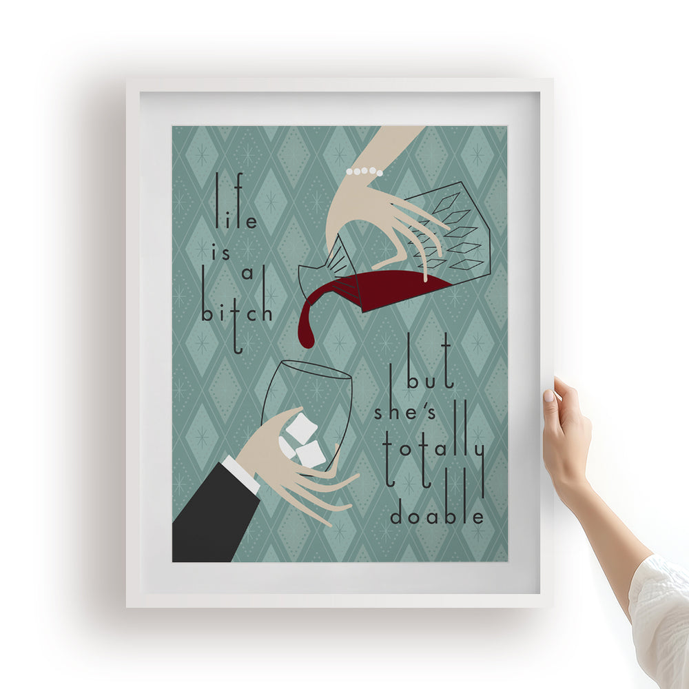 Bye Bye Symphony | Foxy Shazam - mid century modern song lyric cocktail art print
