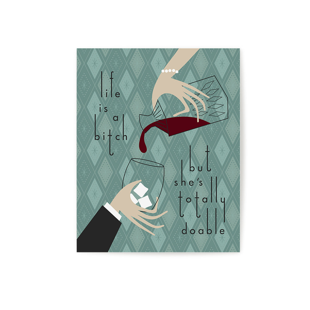 Bye Bye Symphony | Foxy Shazam - mid century modern song lyric cocktail art print