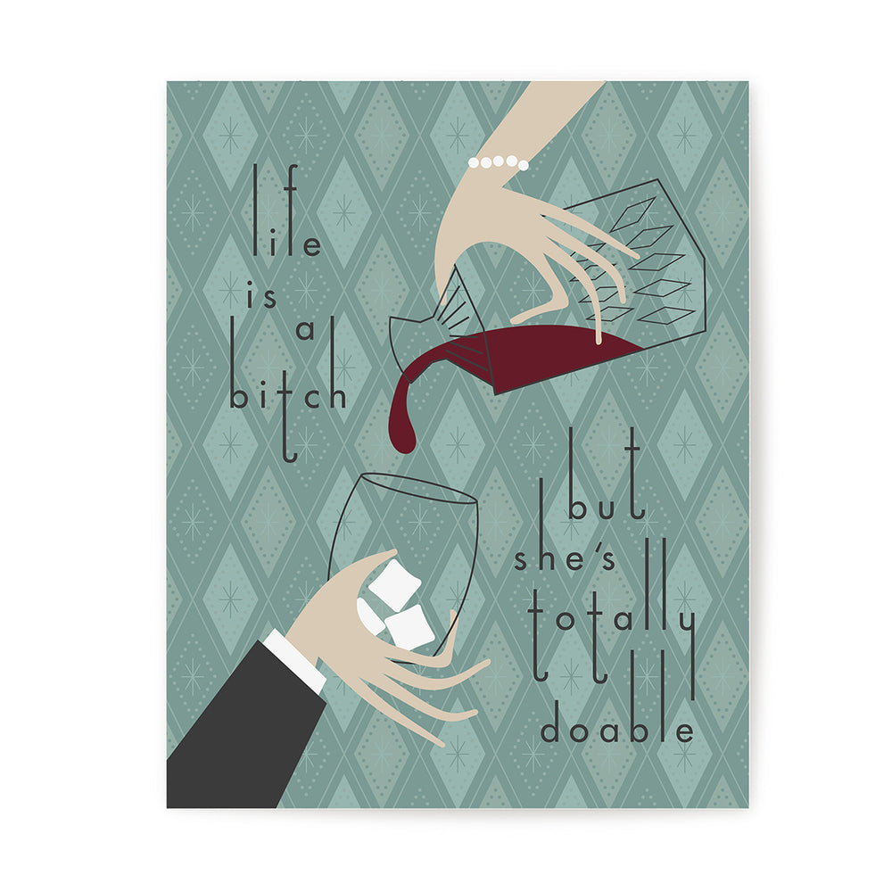 Bye Bye Symphony | Foxy Shazam - mid century modern song lyric cocktail art print