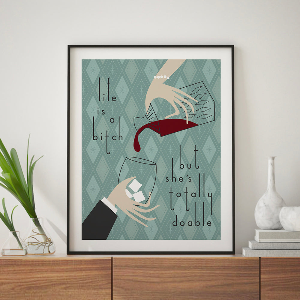 Bye Bye Symphony | Foxy Shazam - mid century modern song lyric cocktail art print