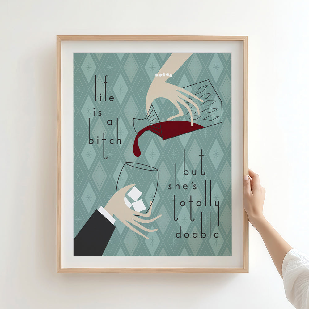 Bye Bye Symphony | Foxy Shazam - mid century modern song lyric cocktail art print