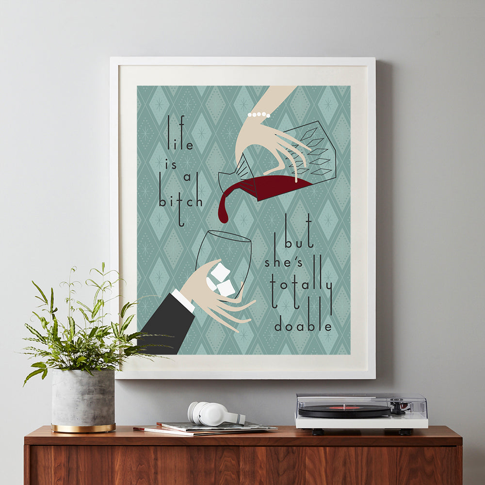 Bye Bye Symphony | Foxy Shazam - mid century modern song lyric cocktail art print
