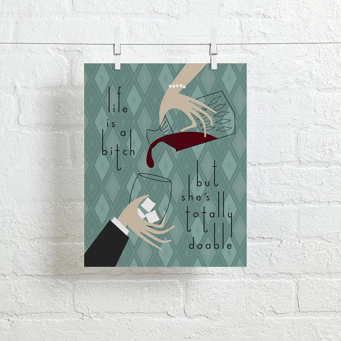 Bye Bye Symphony | Foxy Shazam - mid century modern song lyric cocktail art print