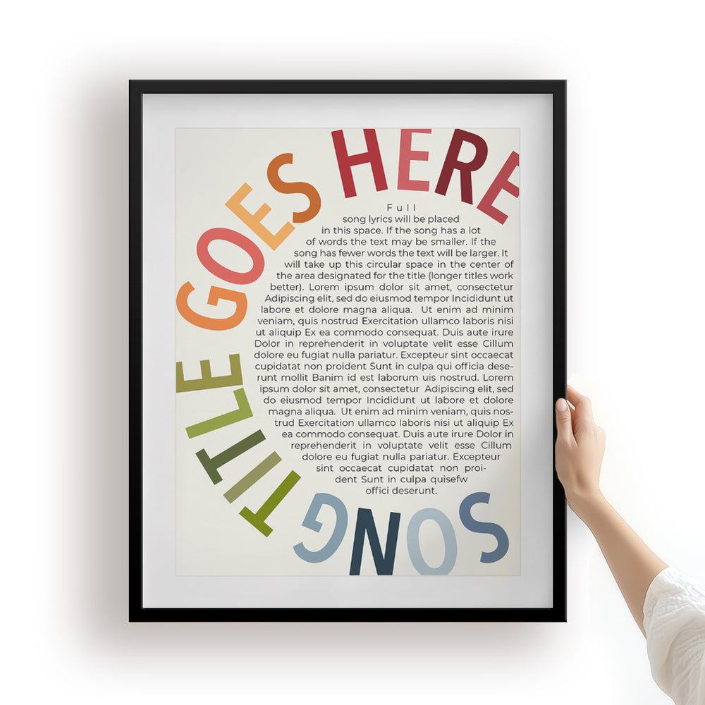 Custom Song Lyrics Art Print - Circular Title
