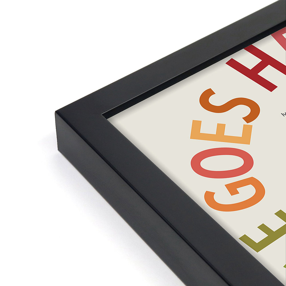 Bold Circle Title Custom Song Lyrics Wall Art Print