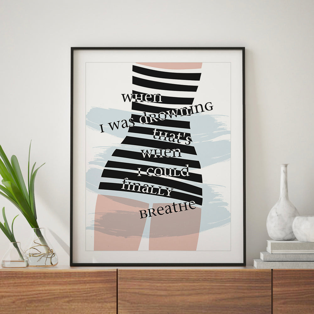 Clean | Taylor Swift - Song Lyrics Art Print