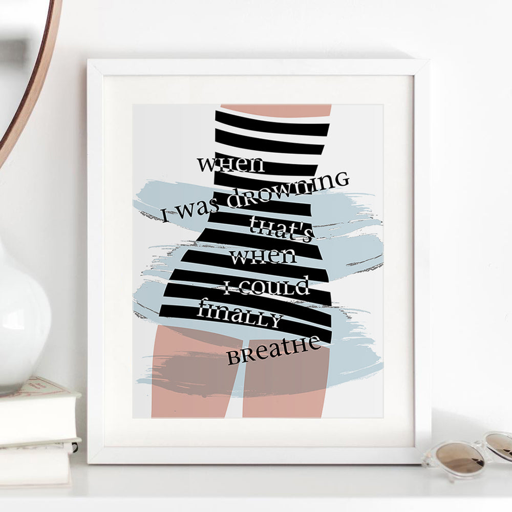 Clean | Taylor Swift - Song Lyrics Art Print