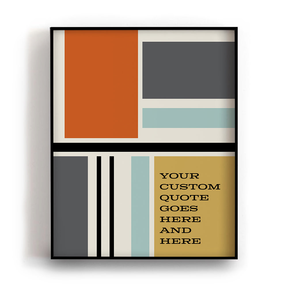 mid century modern custom song lyric art by Lyrical Artworks