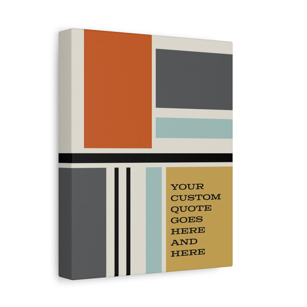 Custom Mid-Century Modern Colorblock Song Lyric Personalized Art Print