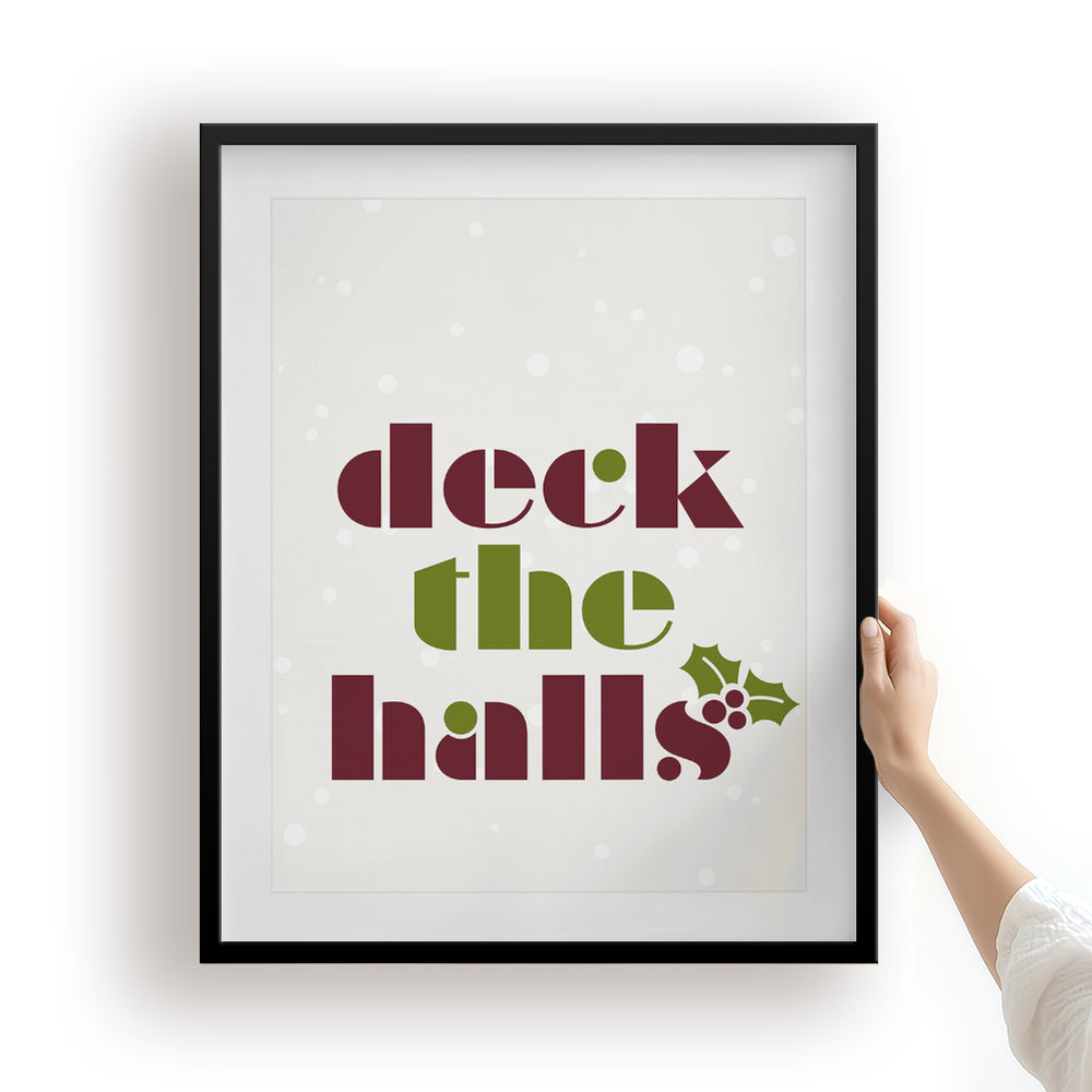 Deck The Halls | Nat King Cole - Holiday Song Lyrics Art Print