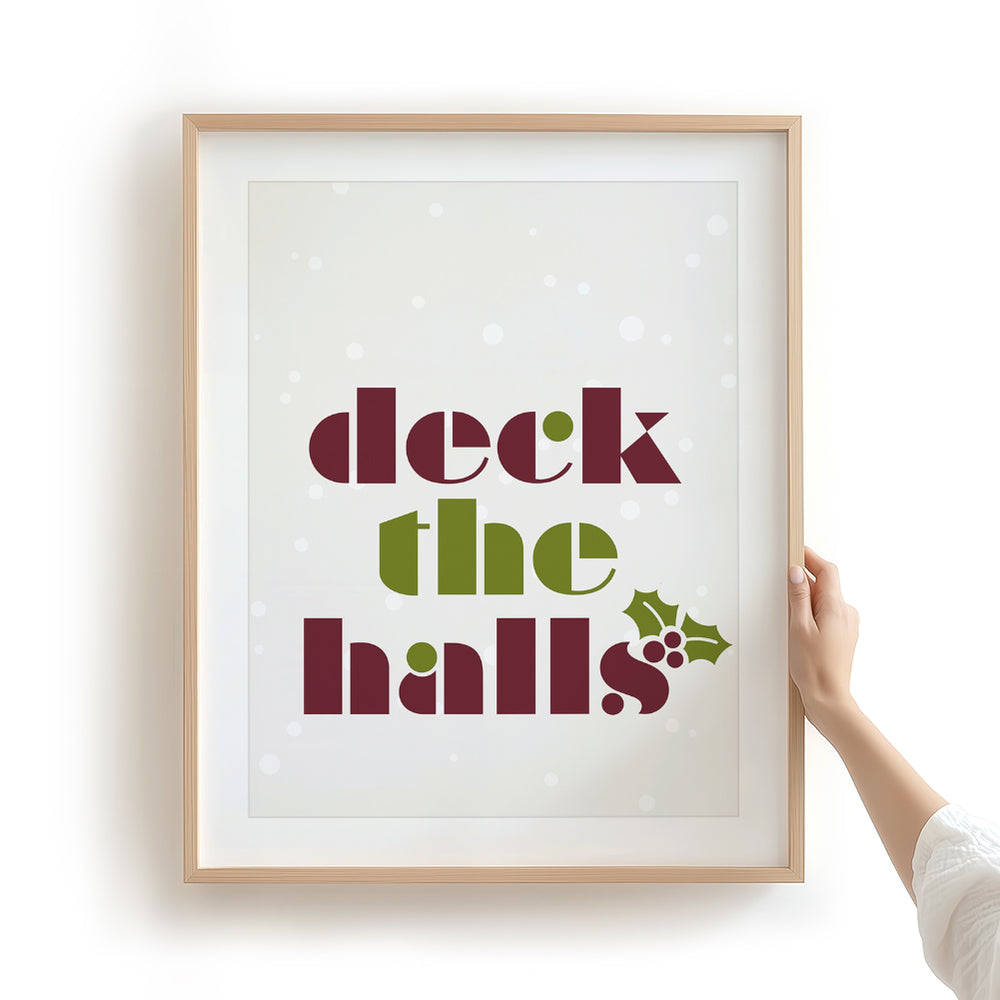 Deck The Halls | Nat King Cole - Holiday Song Lyrics Art Print