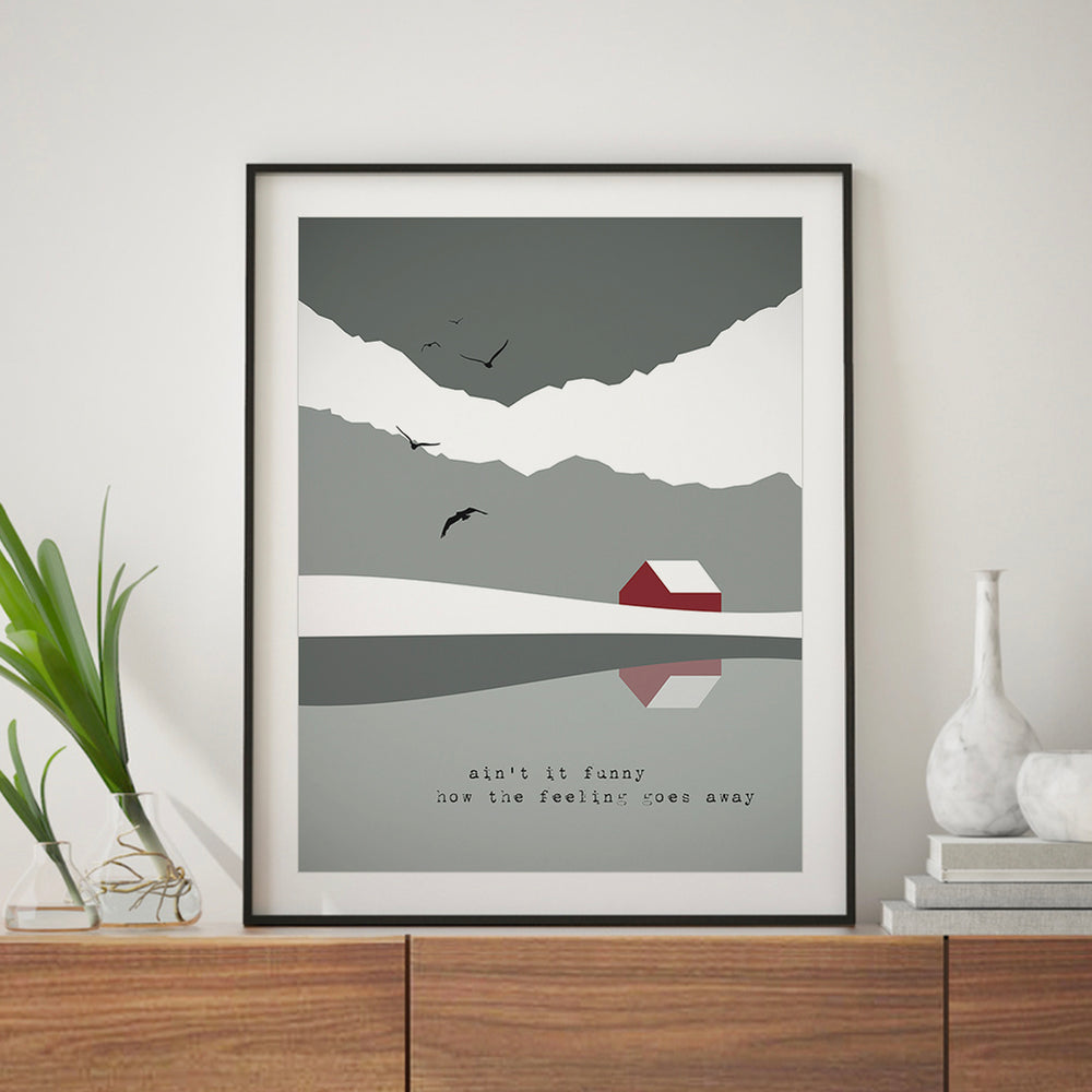 Desperado | Eagles - Song Lyrics Art Print