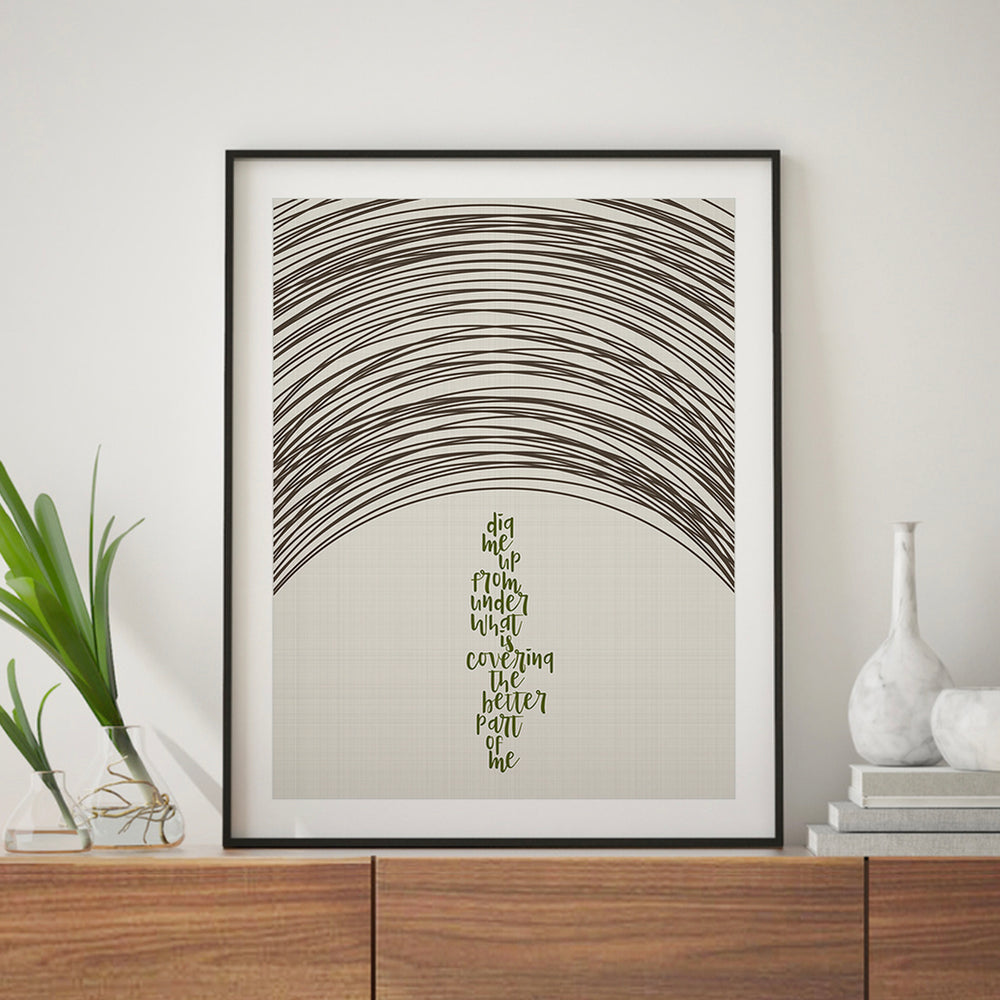 Dig | Incubus- Song Lyrics Art Print