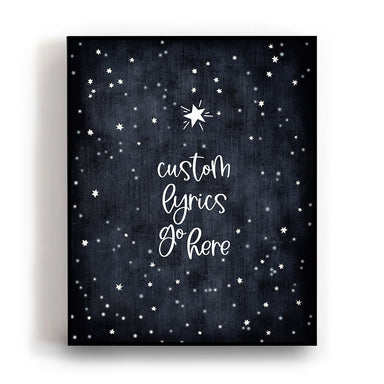 Custom Quote Song Lyrics Art Print - Starry Sky