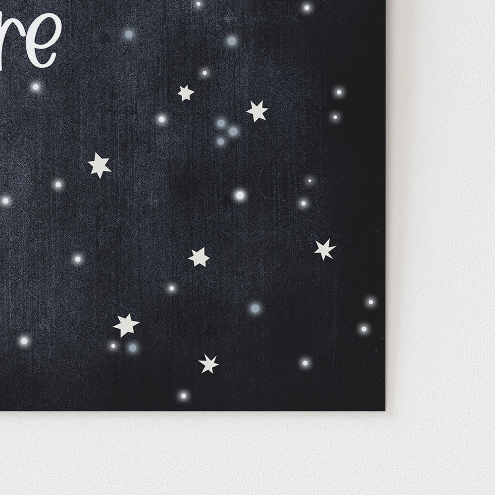 Custom Quote Song Lyrics Art Print - Starry Sky
