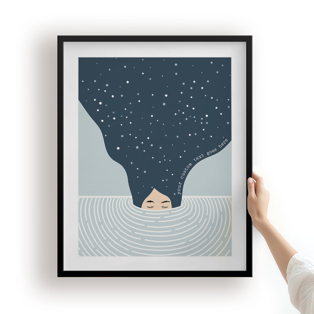 Custom Quote Song Lyrics Art Print - Dreaming Girl