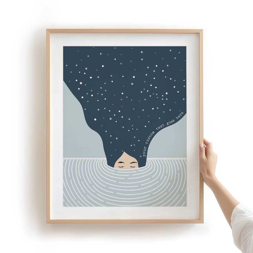 Custom Quote Song Lyrics Art Print - Dreaming Girl