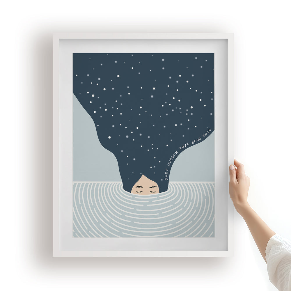 Custom Quote Song Lyrics Art Print - Dreaming Girl