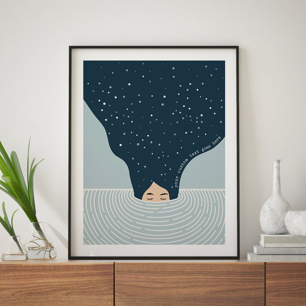 Custom Quote Song Lyrics Art Print - Dreaming Girl