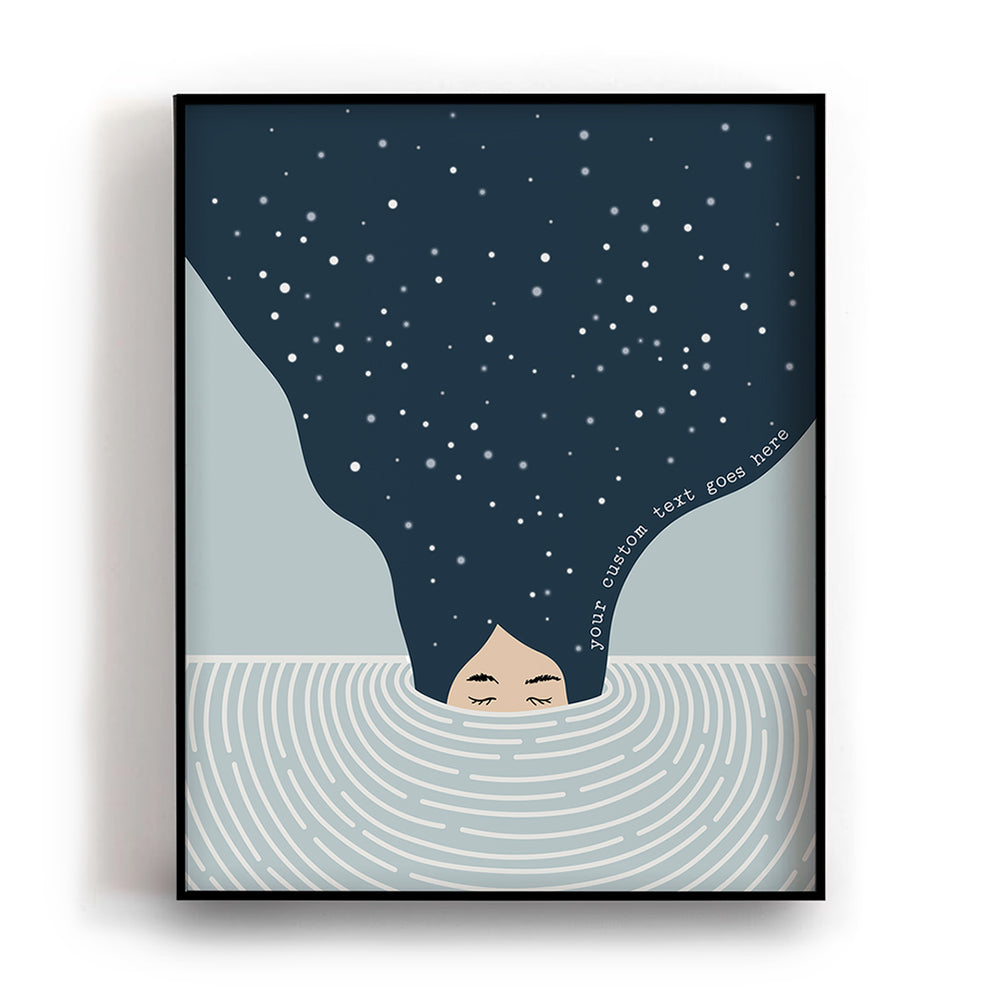 Custom Quote Song Lyrics Art Print - Dreaming Girl
