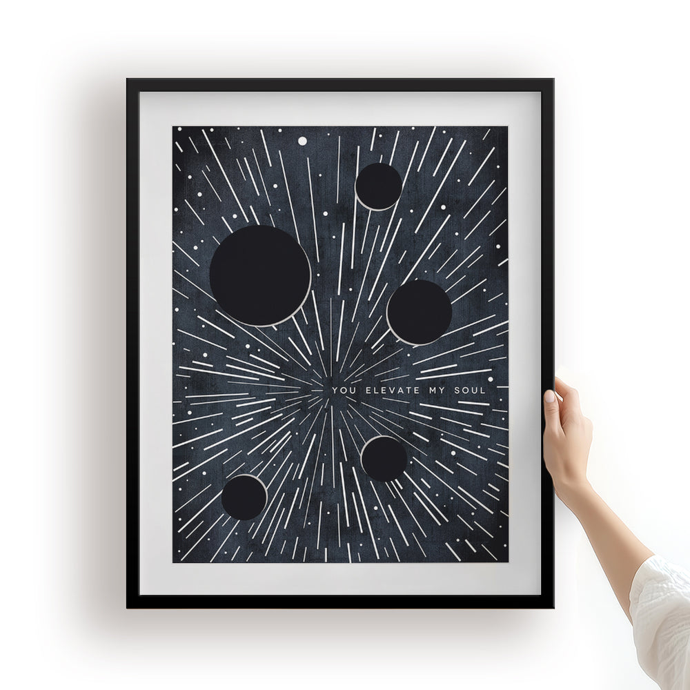 Elevation - song lyric wall art print