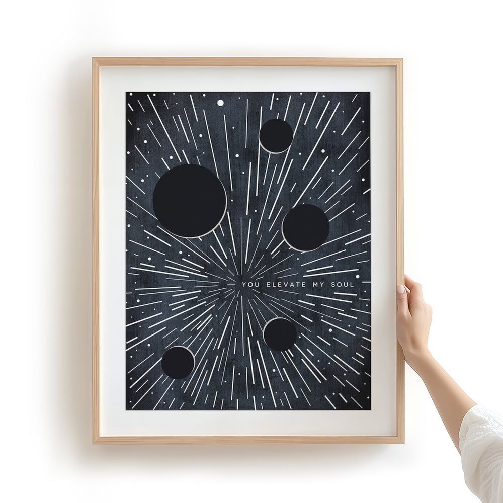 Elevation - song lyric wall art print