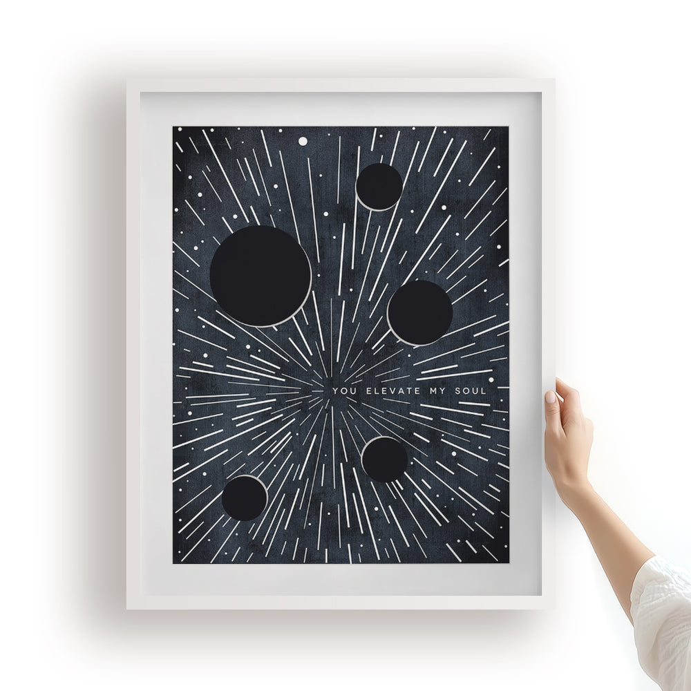 Elevation - song lyric wall art print