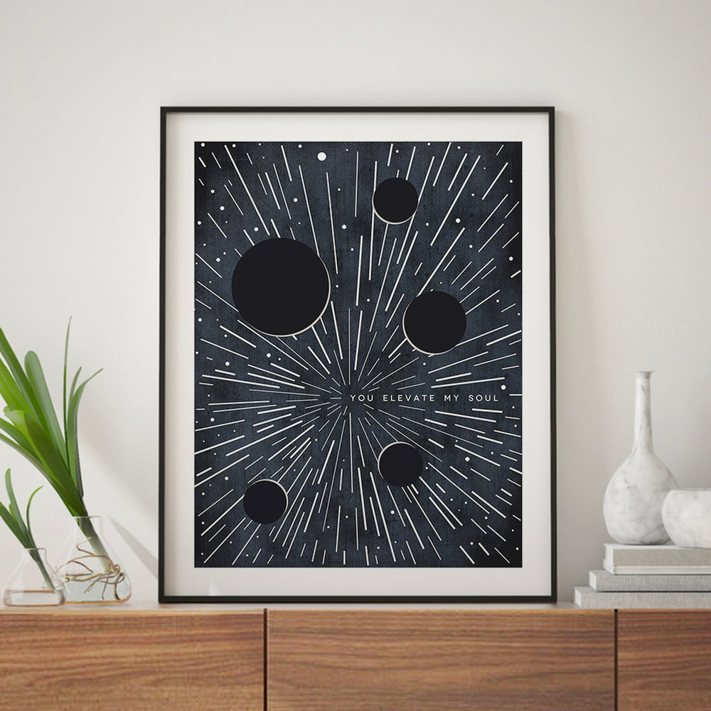 Elevation - song lyric wall art print