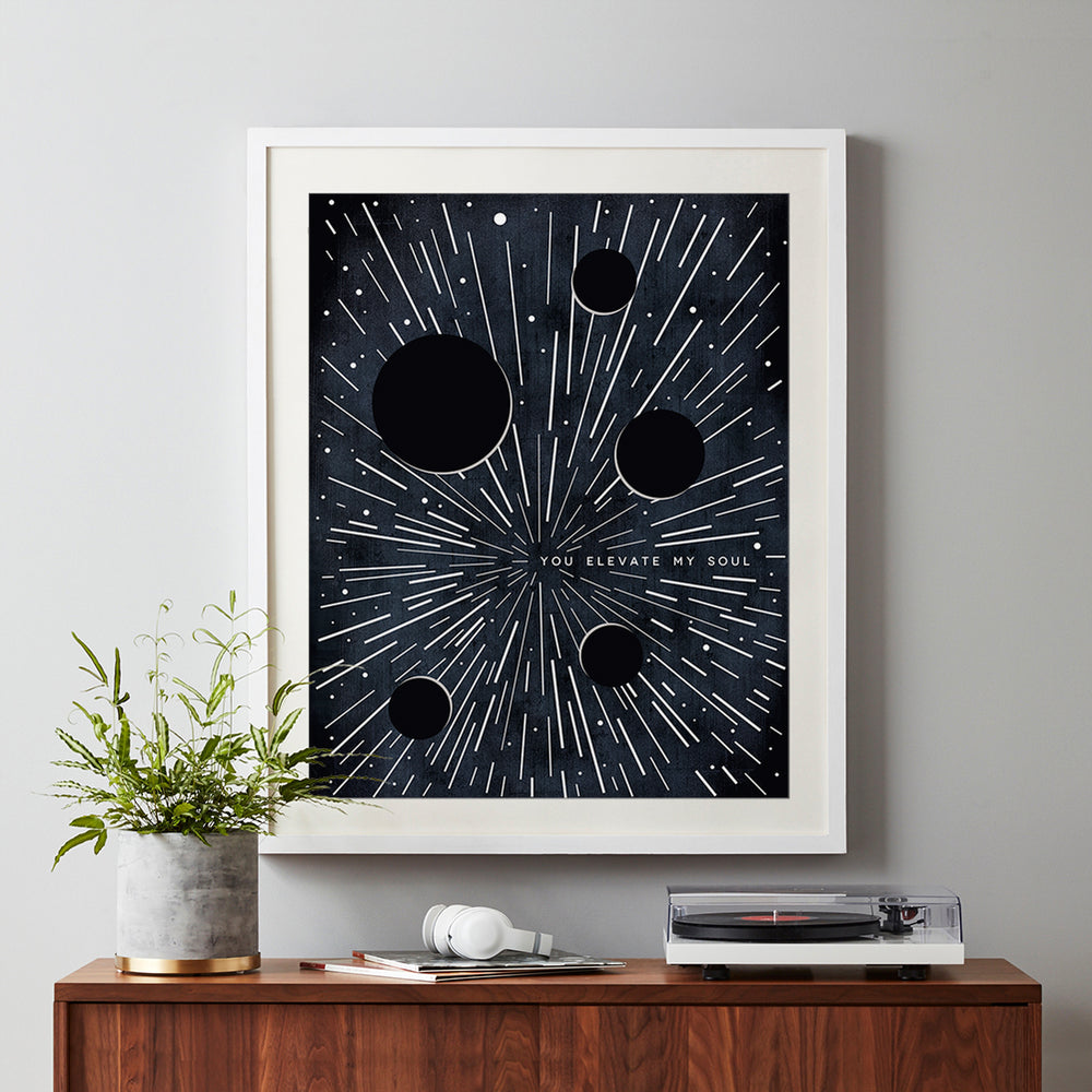 Elevation - song lyric wall art print