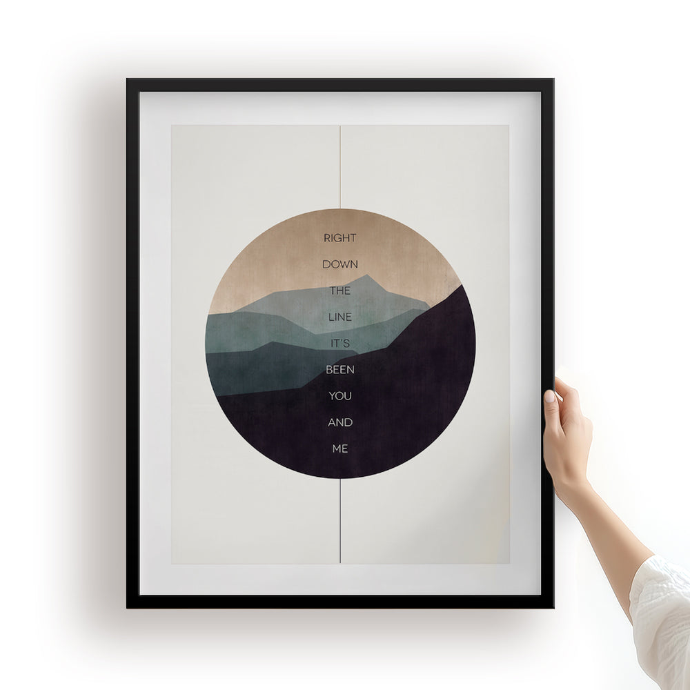 Faithfully | Journey - modern song lyric wall art by Lyrical Artworks