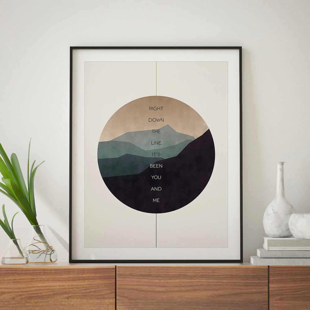 Faithfully | Journey - modern song lyric wall art by Lyrical Artworks