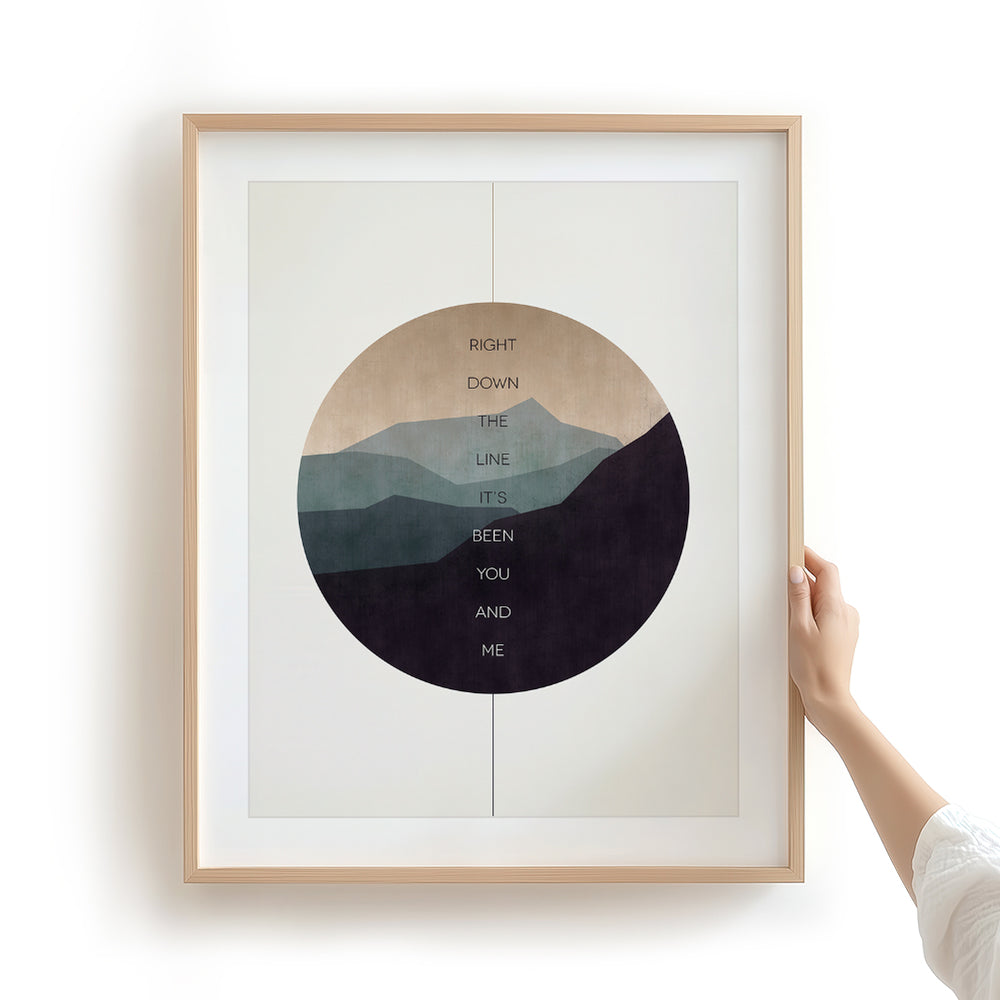 Faithfully | Journey - modern song lyric wall art by Lyrical Artworks