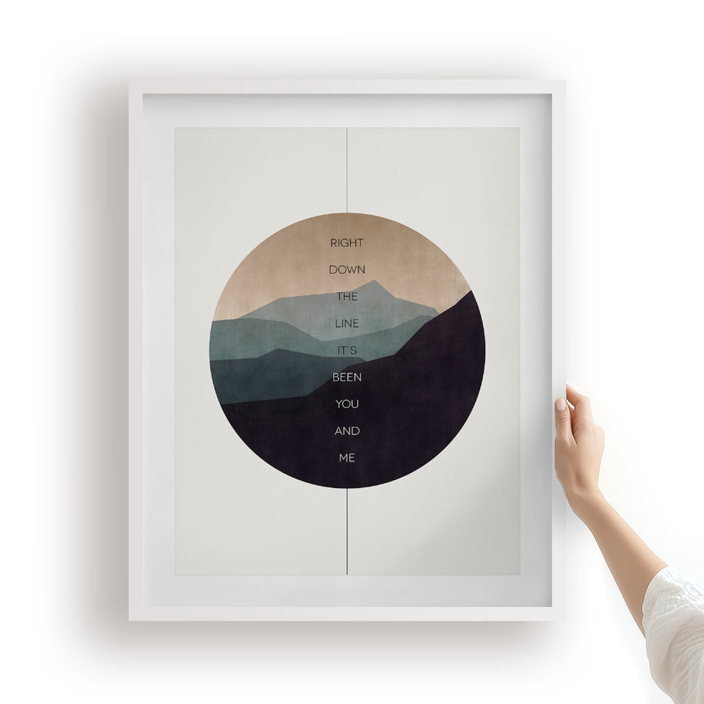 Faithfully | Journey - modern song lyric wall art by Lyrical Artworks