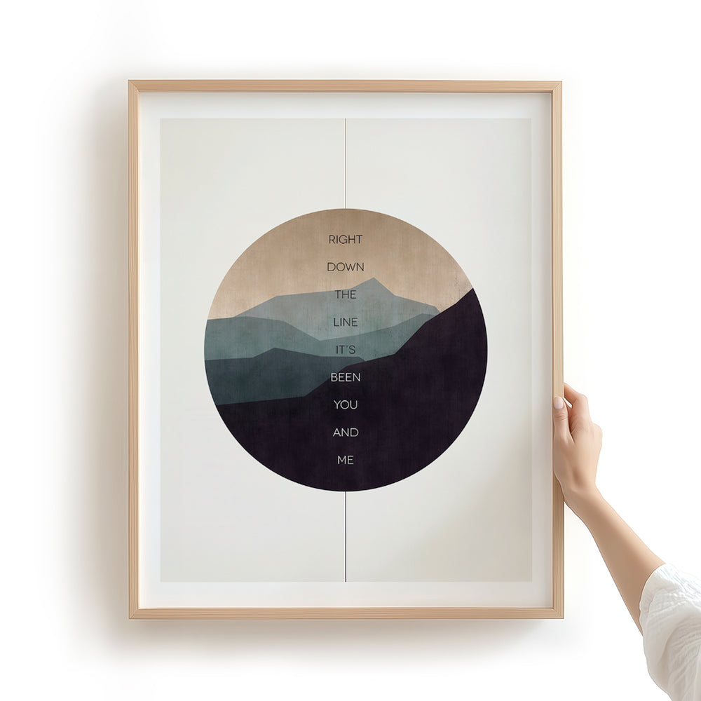 Faithfully | Journey - modern song lyric wall art by Lyrical Artworks