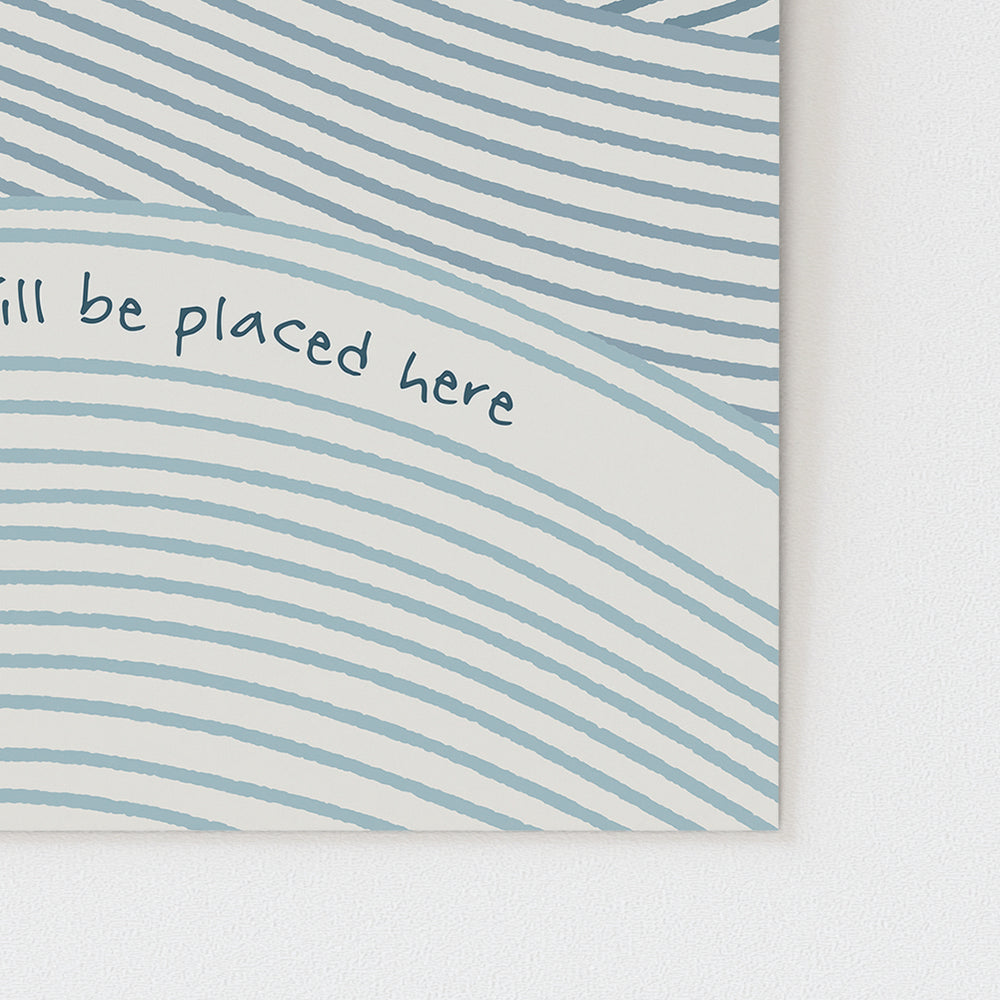 Custom Quote Song Lyrics Art Print - Land, Sea, Sky