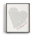 Custom Quote Song Lyrics Art Print - Full Heart