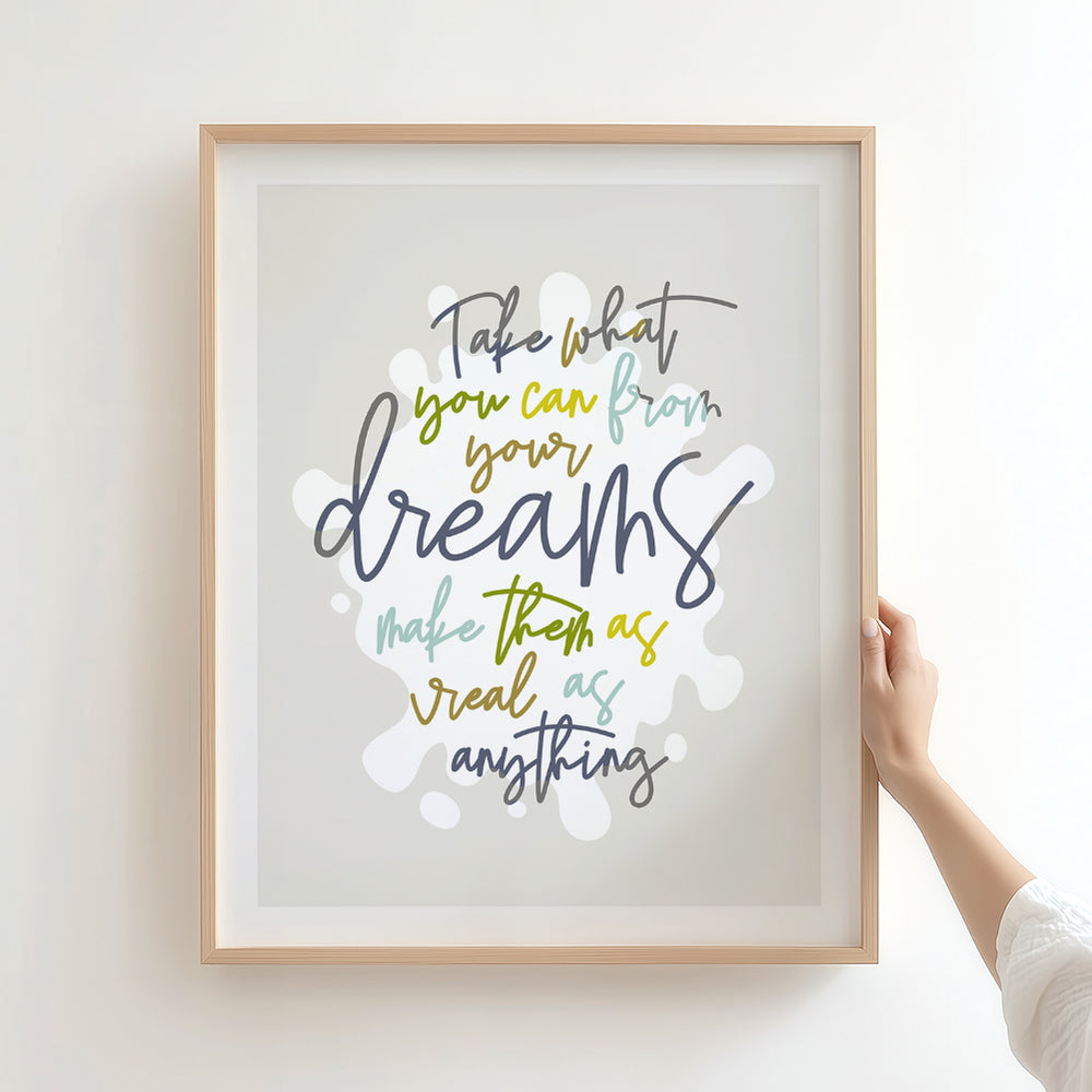 Grey Street | Dave Matthews Band - Song Lyrics Wall Art Print