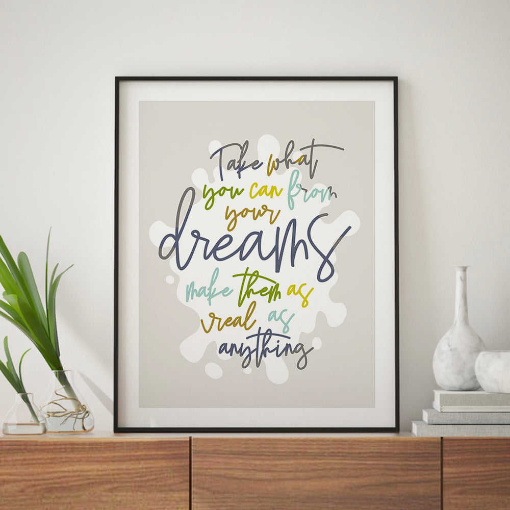 Grey Street | Dave Matthews Band - Song Lyrics Wall Art Print