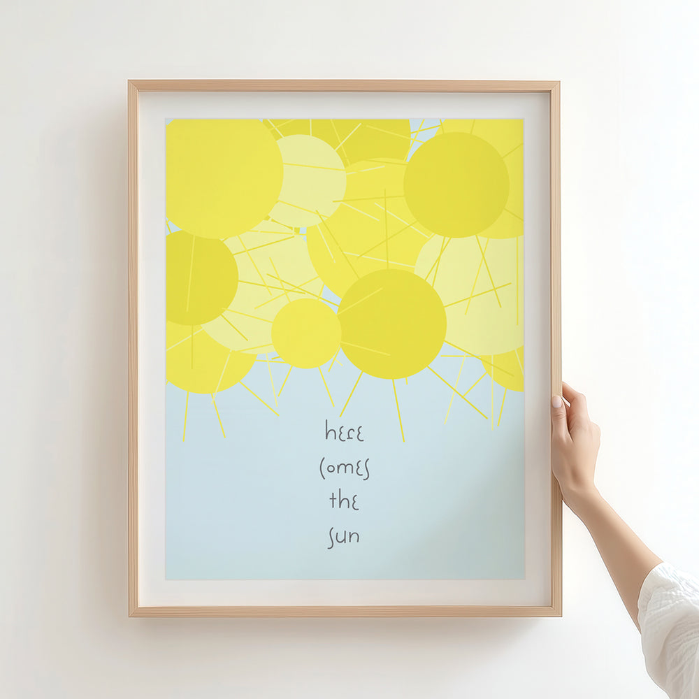 Here Comes The Sun | The Beatles - Song Lyrics Art Print