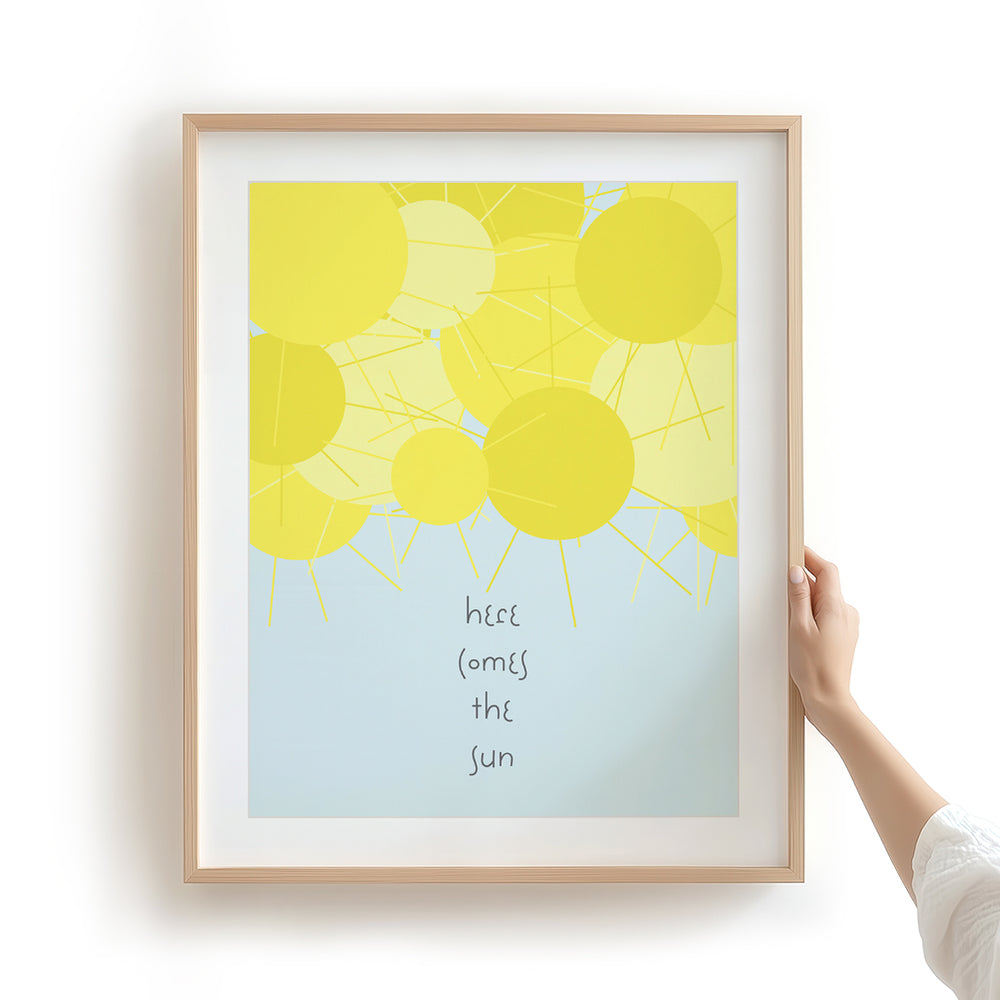 Here Comes The Sun | The Beatles - Song Lyrics Art Print