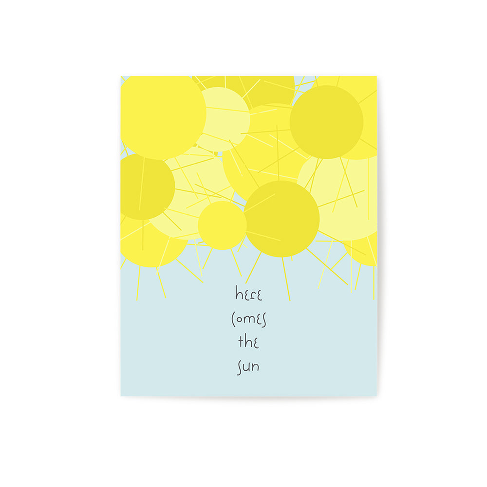 Here Comes The Sun | The Beatles - Song Lyrics Art Print