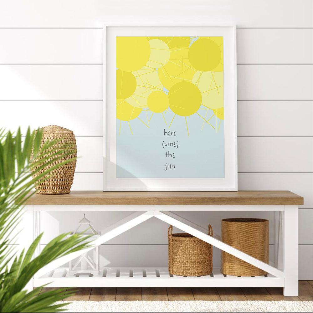 Here Comes The Sun | The Beatles - Song Lyrics Art Print